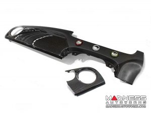 FIAT 500 Custom Dashboard - Carbon Fiber - Matte/ Clear Combo - RHD